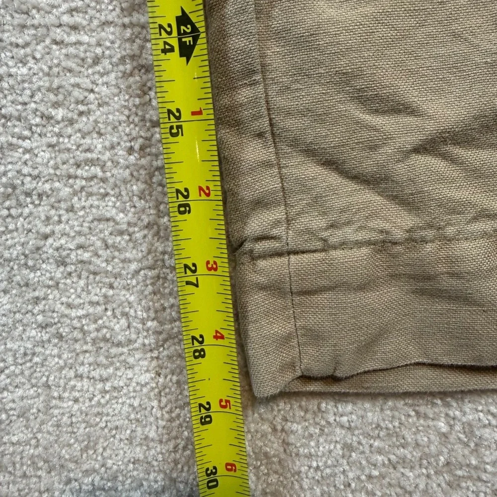 Banana Republic Emerson Pants Mens 30/32 Khaki Tan Linen Cotton Straight Chinos